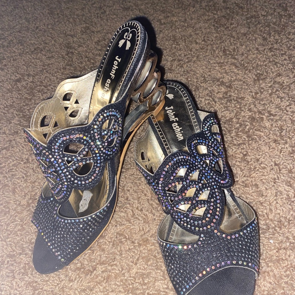 Black and Gold Women's Shoes